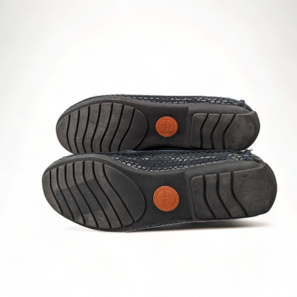 WIRTH 6.5M Mcassin Loafer Tassels Genuine Leather Black Arch Support Comfort - Picture 9 of 11